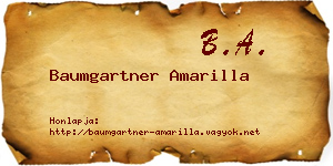 Baumgartner Amarilla névjegykártya